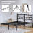 14 Inch King Sized Metal Bed Frame With Headboard-1149856193
