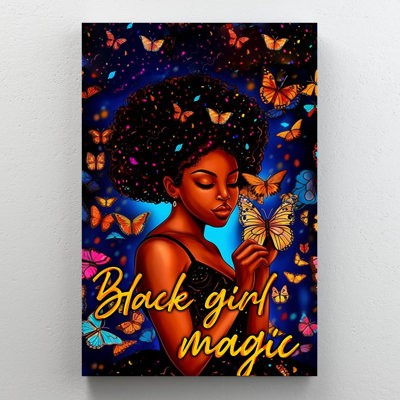 «Black Girl Magic 2», impression rectangulaire 1 pièce «Black Girl Magic 2» sur toile