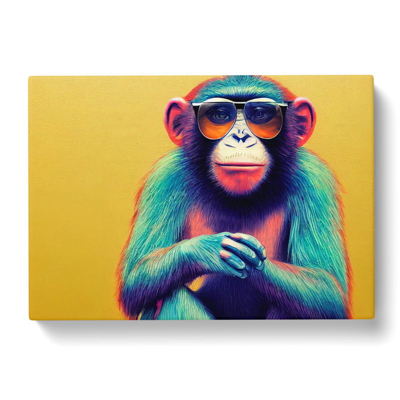 Cool Monkey - Wrapped Canvas, 50cm H x 76cm W x 3cm D