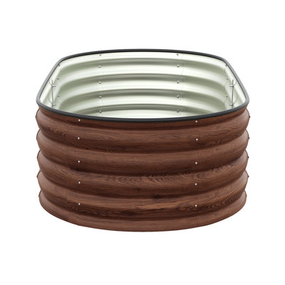 Oval-Shaped Galvanised Steel Raised Garden Bed