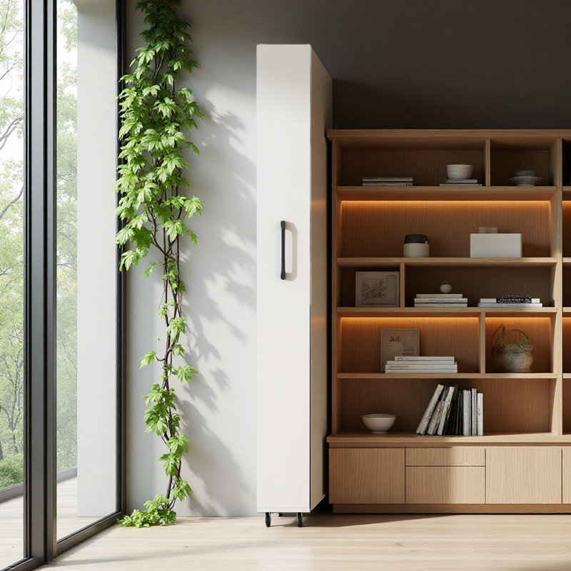 Étagère ouverte 7 côtés multi-fonctions avec rangement à un niveau pour cuisine, salon