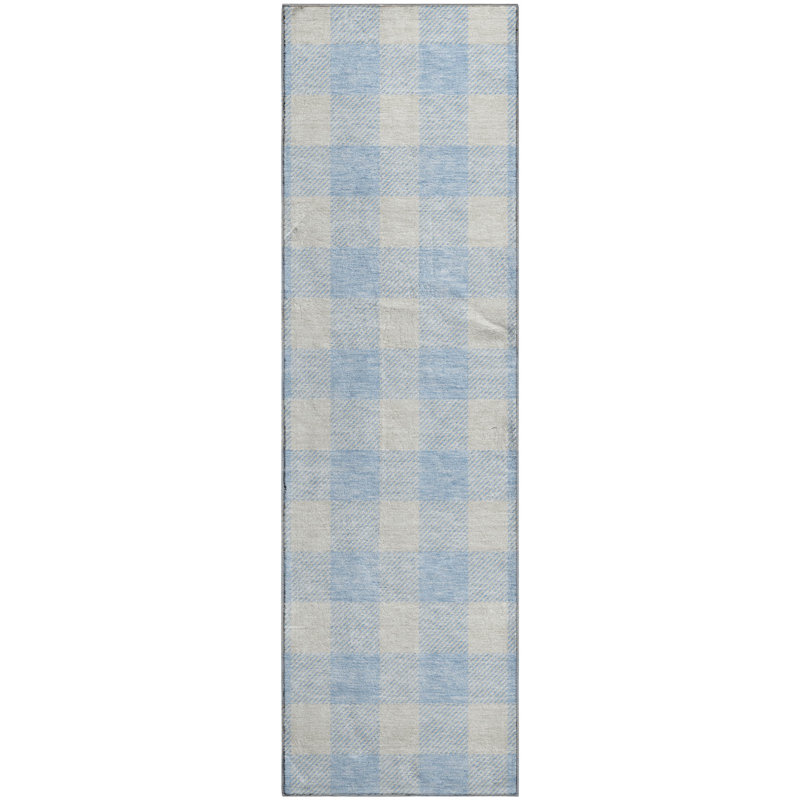 Premium Machine Washable Prisco Sky Rug, Runner 2'3" x 7'6"