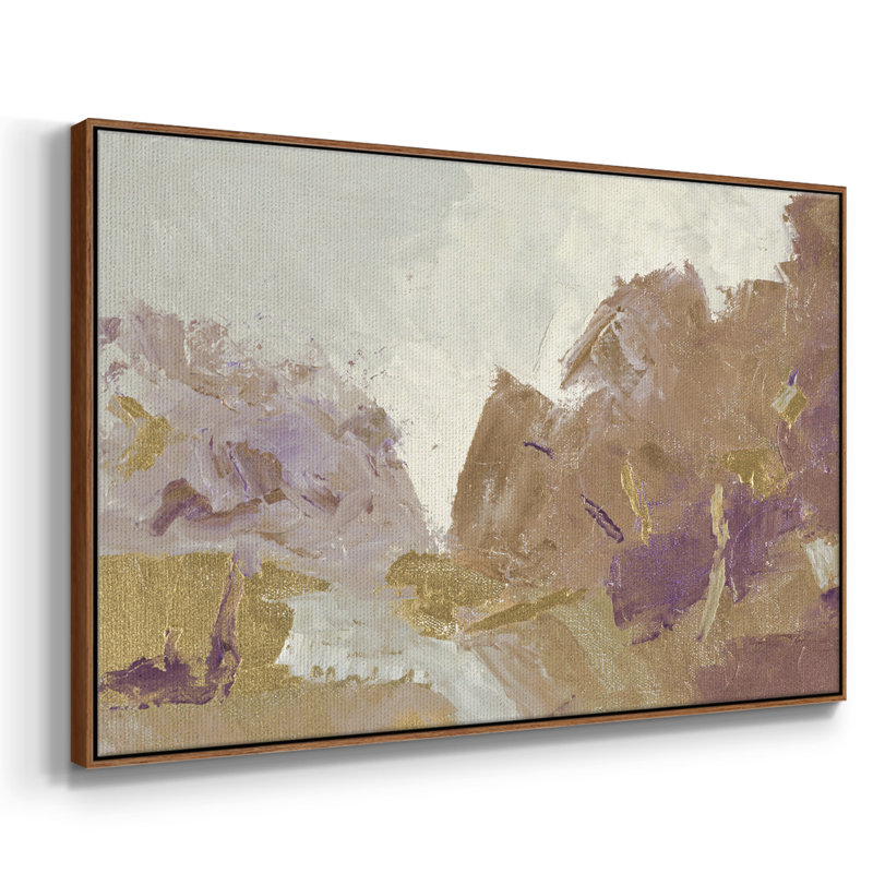 " Fall Clearing Variation 2 ", 25" H x 37" W x 2" D, Walnut Floater Framed Canvas