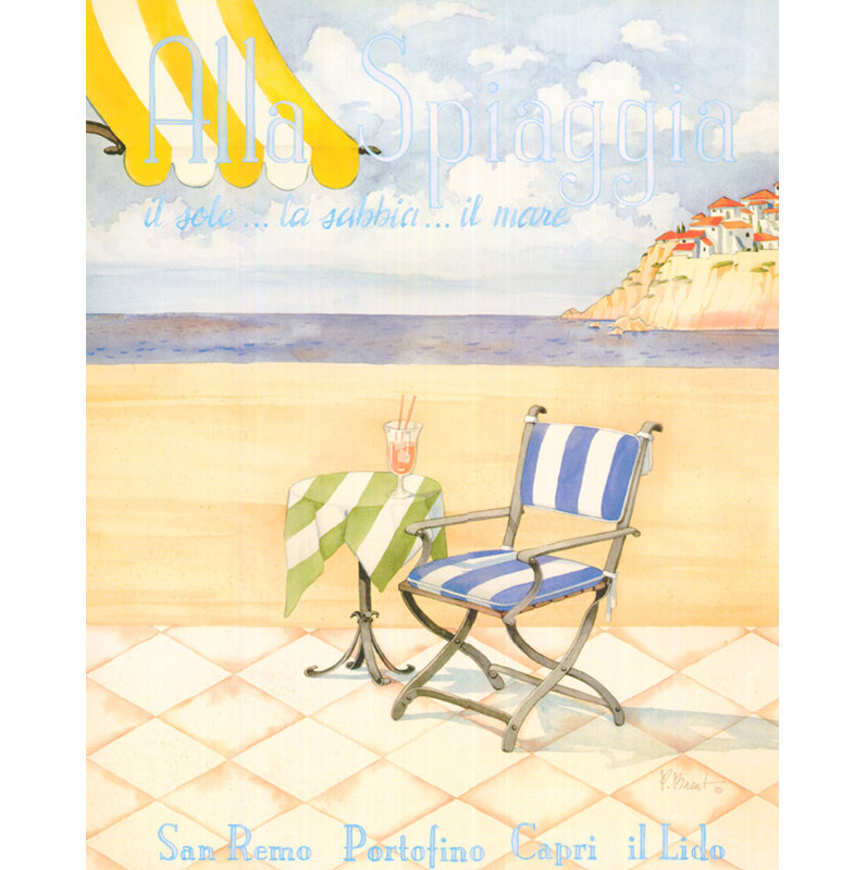 Alla Spiaggia, 24" H x 19" W