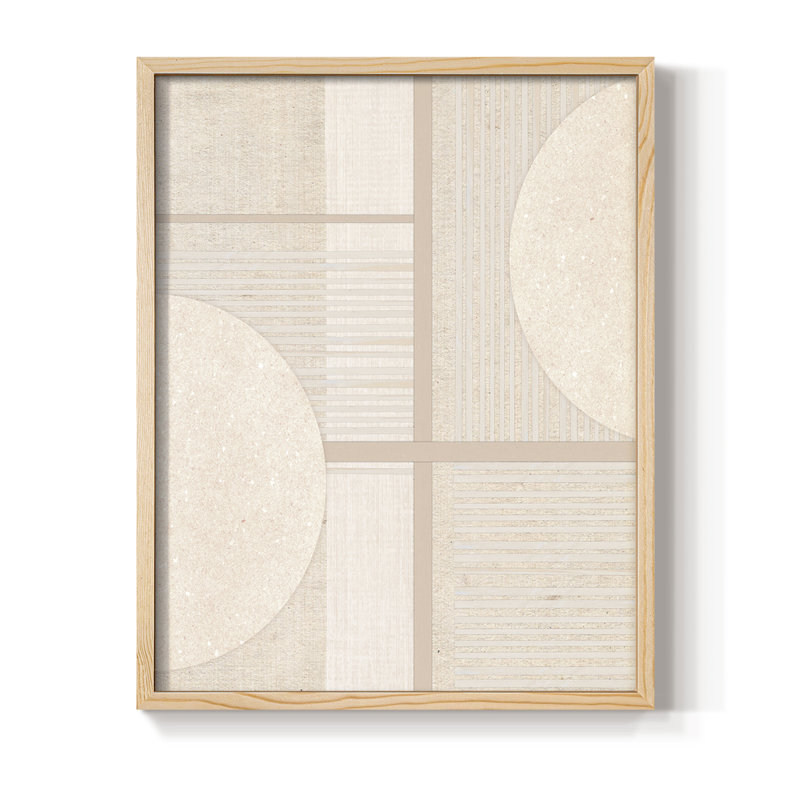 Reproduction encadrée de champ organisé - bois massif, Naturel, H 11 po x l 9 po