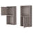 White Oak 2 Bathroom Medicine Cabinets With Open Shelf-1075891421