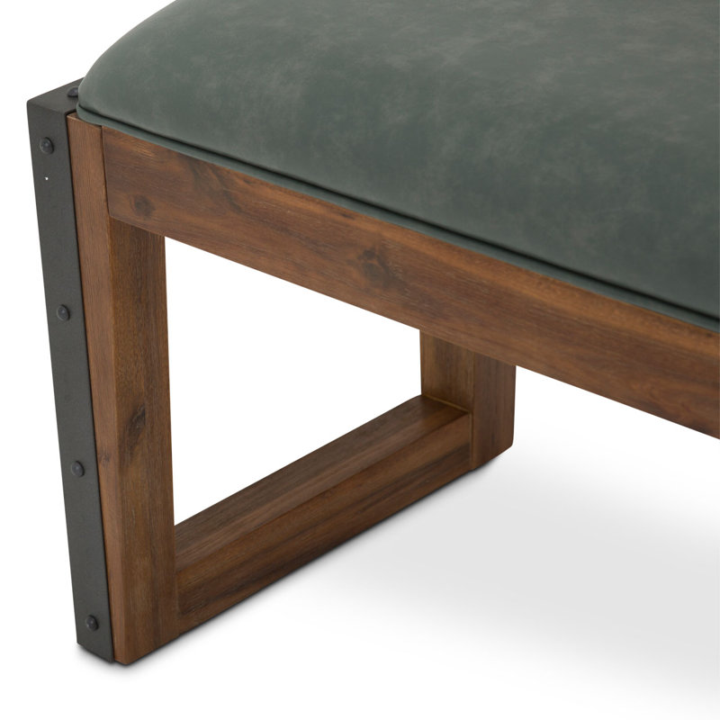 Brooklyn Walk Faux Leather Upholstered Bench