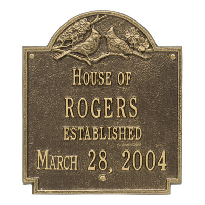 Cardinal 4-Line Wall Address Plaque