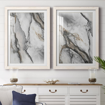Abstract Ink Fantasy I " Abstract Ink Fantasy I " 2 - Pieces Painting Print