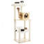 Arbre à chat 56,3 pouces en bois multi-niveaux recouvert de sisal