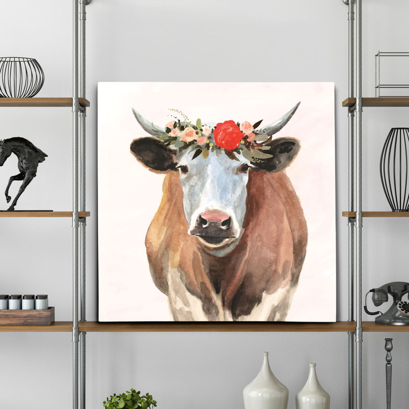 Printemps à la ferme I - reproduction d'art sur papier, H 24 po x l 24 po x P 1,5 po, Toile tendue