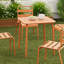 Table carrée d'extérieur rouge de Sera pour quotidien d'intérieur et de café, imperméable, de forme classique, plus flexible, salle à manger de 27,98 po de largeur pour loisirs, peinture renforcée, facile à nettoyer, taille X-1193471327