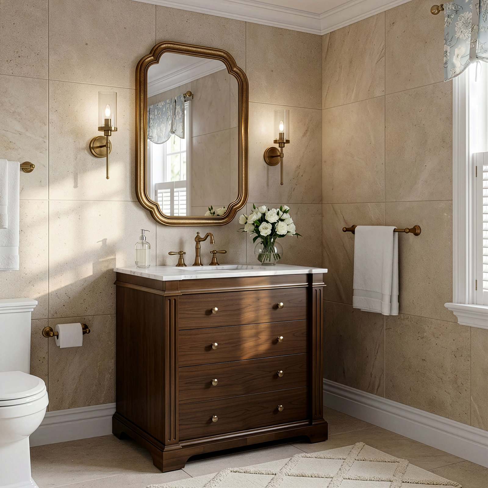 Garza 36" Acacia Single Bathroom Vanity, Walnut