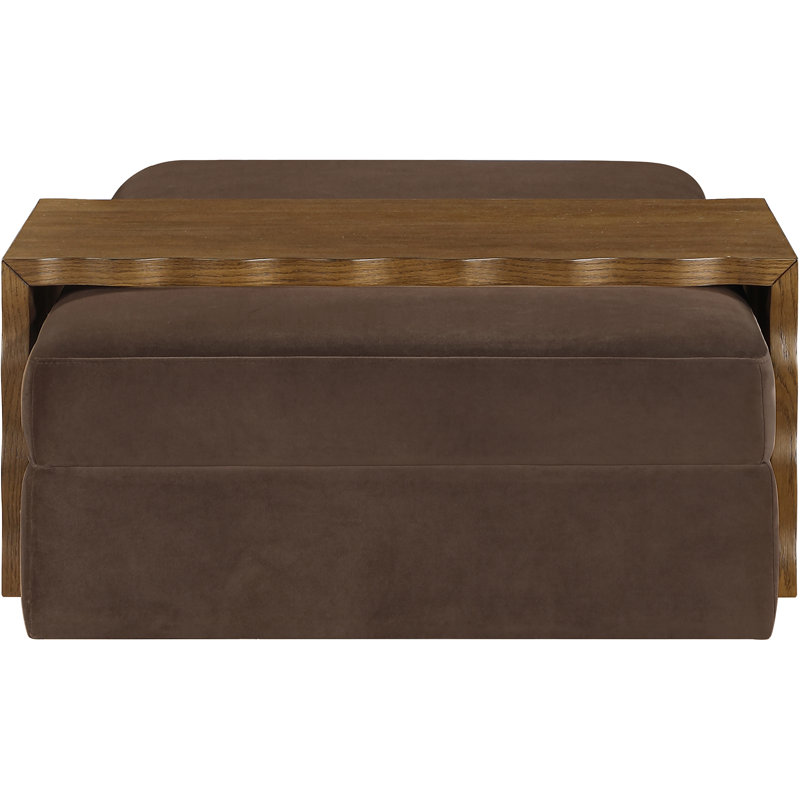 Table basse / repose-pieds Woodra, Brown / Walnut