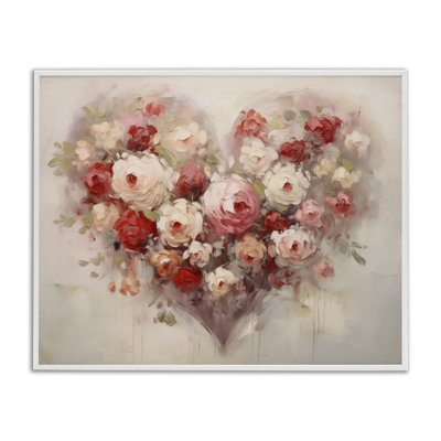 Saint-Valentin, cœur rose, estampe numérique, design par Arlington Prints