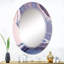Rose et bleu nuages d'encre II - miroir mural moderne-2127807311