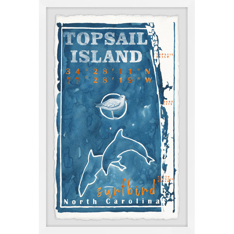 «Topsail Island» - Cadre photo avec impressions sur papier, H 30 po x l 20 po x P 1,5 po