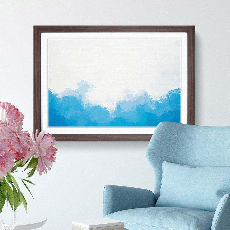 Divided in Abstract - Picture Frame Graphic Art Print, Walnut Framed, 36cm H x 48cm W x 2cm D
