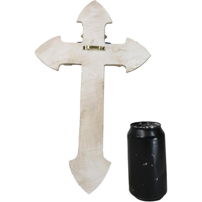 Croix murale ancre turquoise et rustique