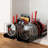 Two-piece cabinet pull-out pot rack with sliding design, suitable for storing pot lids, bakeware and pans, space-saving, practical and convenient.