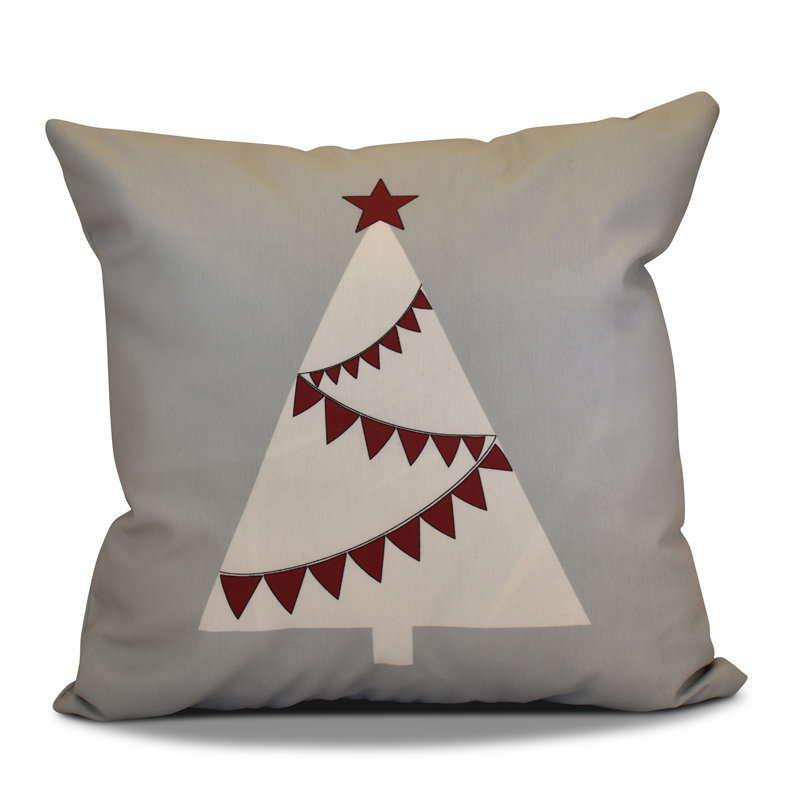 Housse de coussin d'extérieur carrée Jump for Joy, H 18 po x l 18 po, Gris