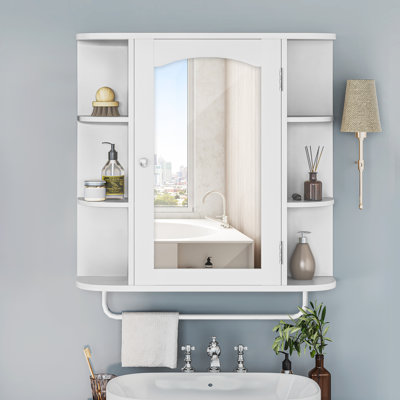 Armoire à pharmacie murale avec miroir réglable et tablettes réglables l 26 po x H 24 po Braintree