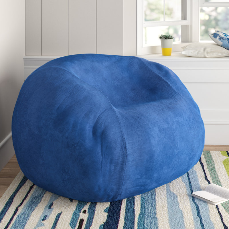Bean Bag Chair: Giant 5' Shredded Memory Foam Filled Furniture Bean Bag with Removable and Machine Washable Cover - Big Bean Bag Sofa Lounger with Soft Micro Fiber Cover - Multiple Colors and Fabrics