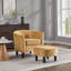 Fauteuil d'appoint moderne en velours avec repose-pieds et fauteuil demi-tonneau pour le salon, la chambre à coucher-1974393293