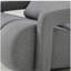 Chaise d'appoint moderne rembourrée, tissu en lin confortable avec coussin pour le salon, la chambre à coucher. Lin, gris foncé-1528999729