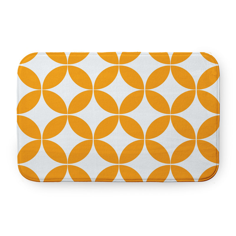 Tapis de bain Funky Junky, L 21 po x L 34 po, Jaune