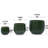 3 Pieces Of Dark Ceramic Flowerpots For Outdoor And Indoor Decor - Frost-, Heat-, Weather-, Sleek Design, Built-In Drainage, 9.63" L X W 8.27" H, 11.89 Lbs Modern Planters   3  Spaces All-Weather ,-747741512