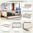 Surraya Upholstered Linen Daybed with Trundle Bed