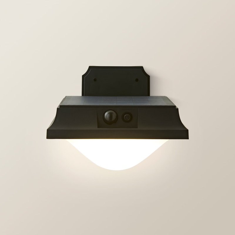 Matte Black 13cm H Solar Powered Integrated LED Outdoor Sconce