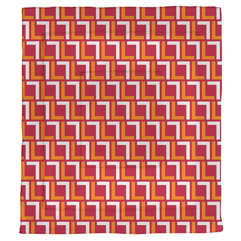 Édredon simple Tampa Bay Football Luxury, Édredon simple TG, Orange / blanc / rouge