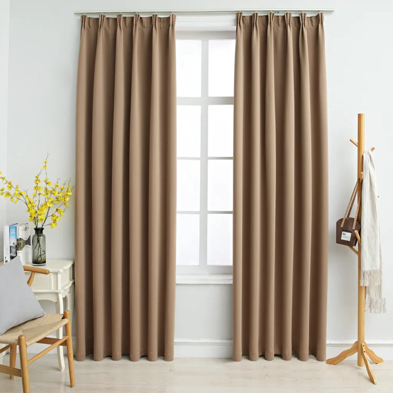 Kamrada Blackout Curtain Pair, 140 W x 225 D cm, Orange