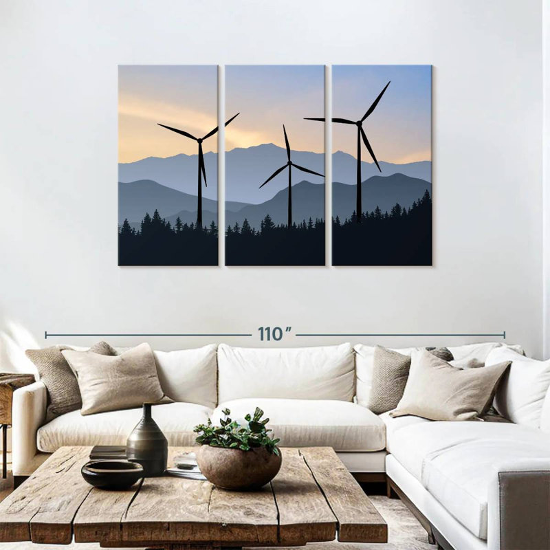 Lilie Forest Wind Turbines, 48" H x 74" W