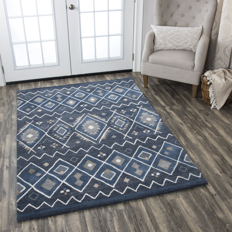 Nona Power Loom Hand Tufted Indigo Rug
