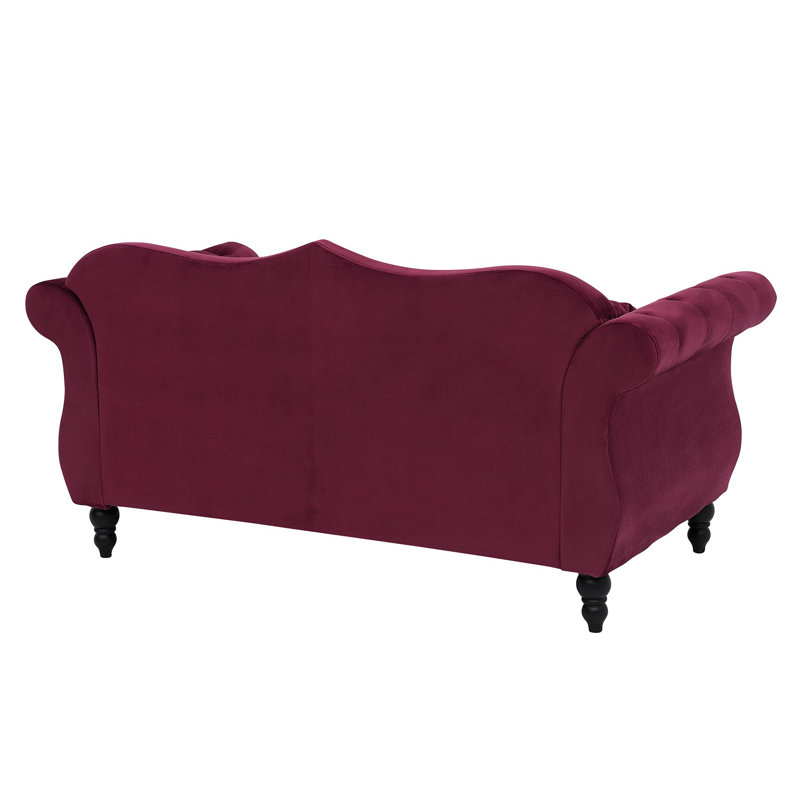 2 - Piece Velvet Living Room Set, Maroon