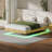 Oak King Floating Bed Frame With LED Lights, Wave Curve Wood Texture Bed With Heavy Duty Metal Slats - No Box Spring Needed.-1747616520-1777455799
