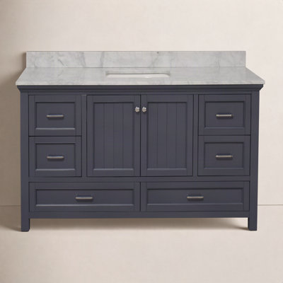 Maven 60" Carrara Marble Single Bathroom Vanity