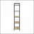 Bookshelf, Industrial 5 Fixed Shelves 23\"x13\" Antique Oak &amp; Sandy Gray Finish | Gray,Oak | Metal,Synthetic Wood