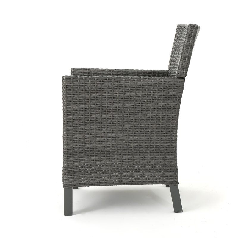 Dakoda Rectangular 6 - Person 70.5" Long Dining Set with Cushions, Grey