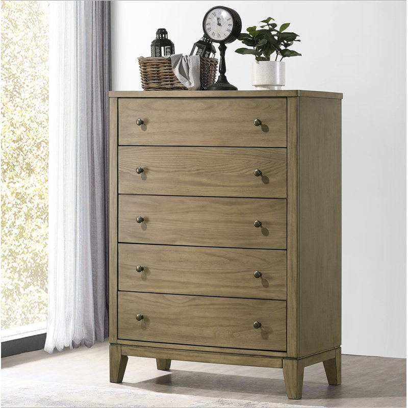 Commode de chambre à coucher à 5 tiroirs Menlo