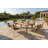 Tembel Outdoor Dining Armchair Aluminum Patio Chair with Cushions Modern Garden Seating for Patio and Cafe