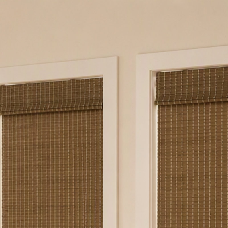 Store romain filtrant la lumière en bambou L 64 po, Bois de frêne naturel, L 33,09 po x L 64,09 po