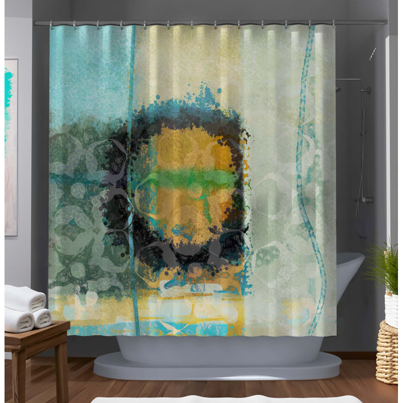 Rideau de douche à motif abstrait Issai