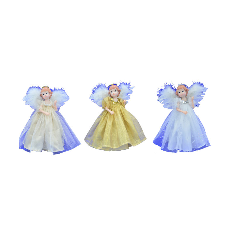 Ornements petit ange - ensemble de 3 - multicolore - H 8 po