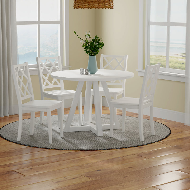 White Round Dining Table