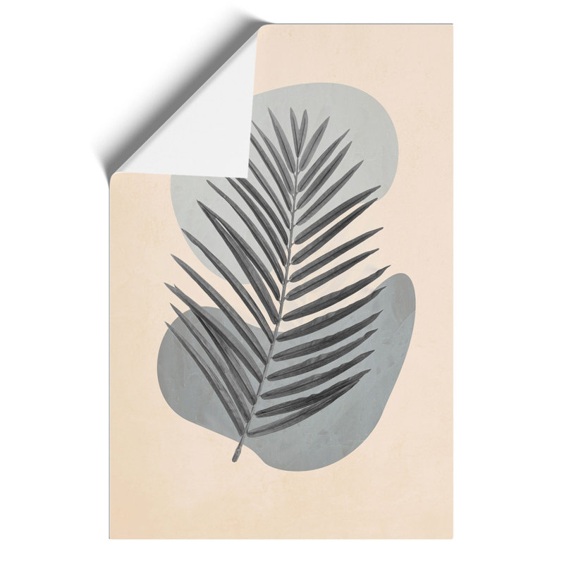 Grey Botanical Rock Composition - Frameless Print, 42cm H x 30cm W x 0.1cm D