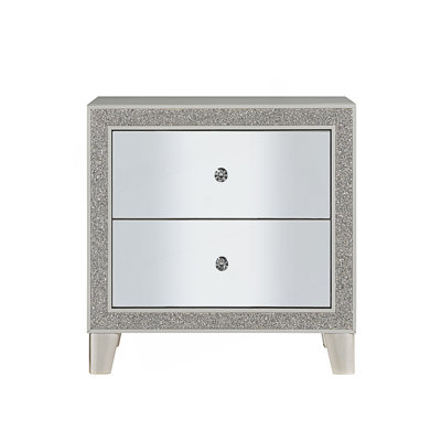 Table de chevet avec miroir, table d'appoint